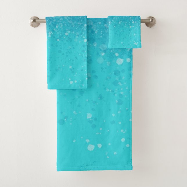 Minimalistische Kunst: Gebrochenes Eis Badhandtuch Set (Insitu)