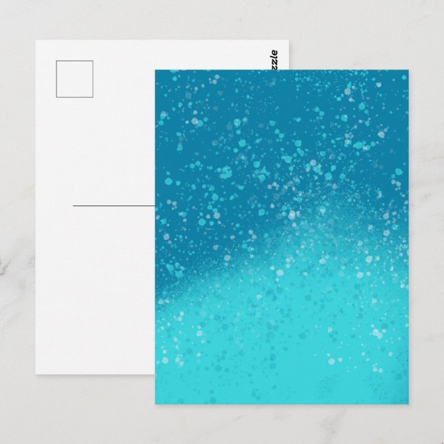 Minimalistische Kunst: Gebrochenes Eis Postkarte (Vorne/Hinten)