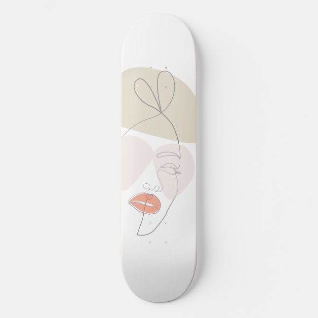 Minimalistische Kunst Skateboard (Vorderseite)