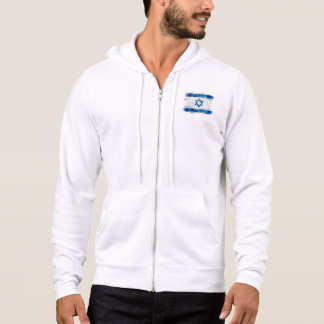 Minimalistische künstlerische Israel-Flagge Reißve Hoodie