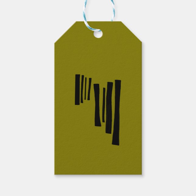 Minimalistische Kunstumrahmung Geschenkanhänger (Vorderseite)
