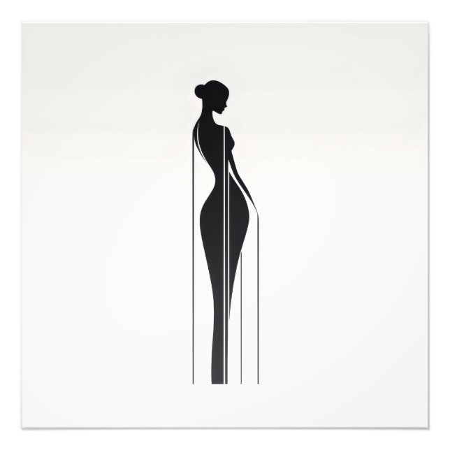Minimalistische Lady Fotodruck (Vorne)