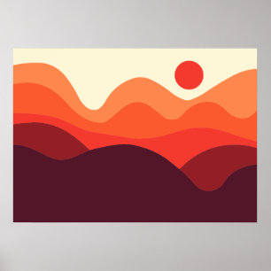 Minimalistische Landschaft 190821(01) Poster