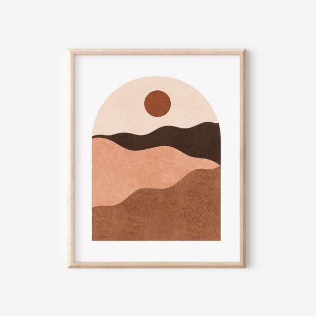 Minimalistische Landschaft der Wüste Boho Poster (Von Creator hochgeladen)