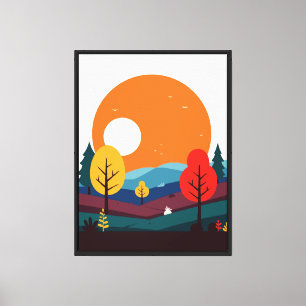 Minimalistische Landschaft Leinwanddruck