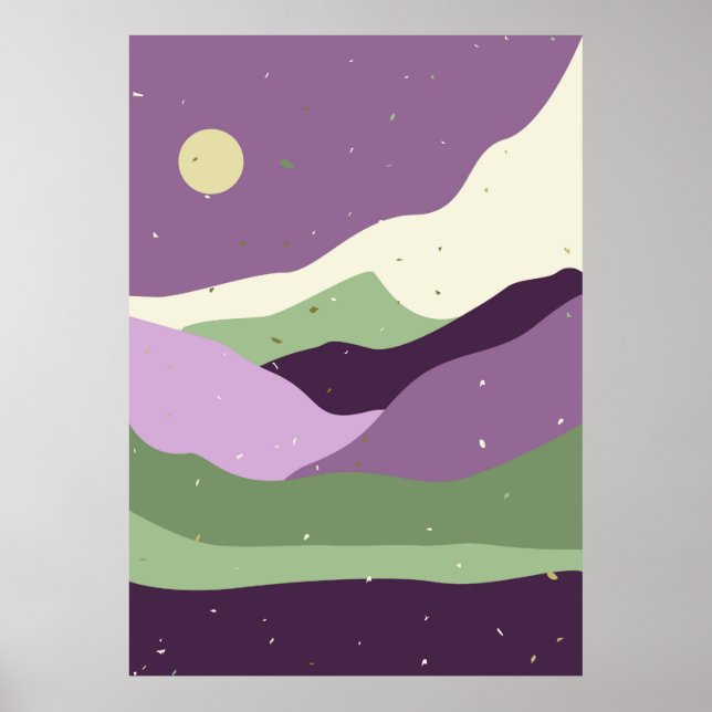 Minimalistische Landschaft Poster (Vorne)