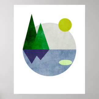 Minimalistische Landschaftskunst Poster