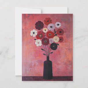Minimalistische Launen Blumen Nr.037 Postkarte