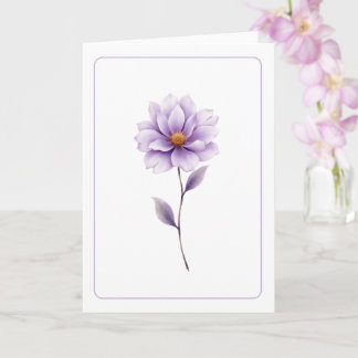 Minimalistische Lavendel-Blume Blank Karte