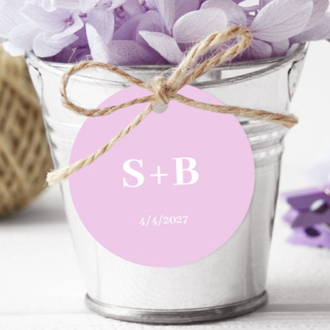 Minimalistische Lavendel-Initials Bevorzugung von  Geschenkanhänger (Von Creator hochgeladen)