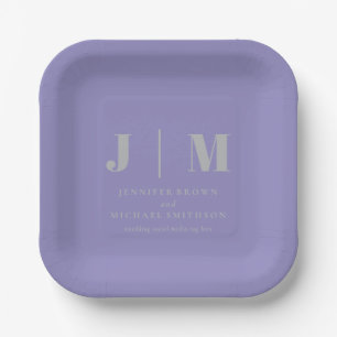Minimalistische Lavendel Silber Einfache Essens Ho Pappteller