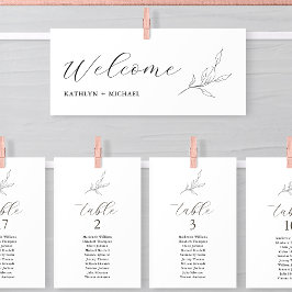 Minimalistische Leaf-Karte für Seekarten Einladung