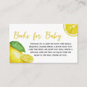 Minimalistische Lemonade Baby Duschbücher für Baby Begleitkarte