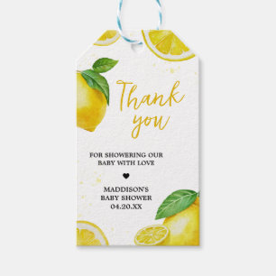Minimalistische Lemonade Baby Duwer Fevor Tags Geschenkanhänger