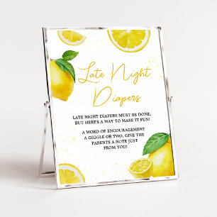 Minimalistische Lemonade Kinderdusche Spätabentauc Poster