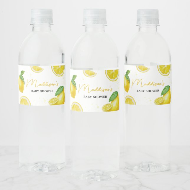 Minimalistische Lemonade Kinderdusche Wasserflaschenetikett (Flaschen)