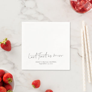 Minimalistische letzte Toast als Fräulein Name Bra Serviette