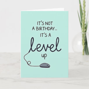 Minimalistische Level-Up-Geburtstagskarte Karte