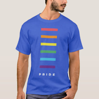 Minimalistische LGBTQ Regenbogenflagge Retro T-Shirt