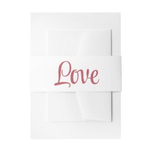 Minimalistische Liebe Elegante rote Schrift Hochze Einladungsbanderole