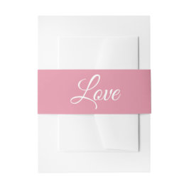 Minimalistische Liebe Elegantes Script Rosa Hochze Einladungsbanderole