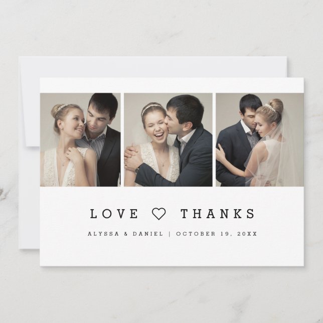 Minimalistische Liebe für Hochzeiten mit mehreren  Save The Date (Vorderseite)
