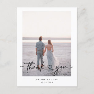 Minimalistische Liebe Herzensskripte Hochzeit Viel Postkarte