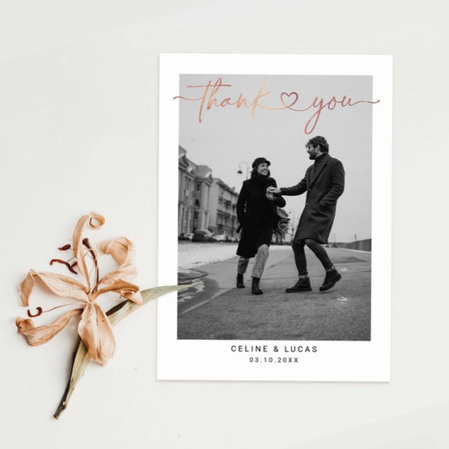 Minimalistische Liebe Hörskript Hochzeitsschreiben Dankeskarte (Von Creator hochgeladen)