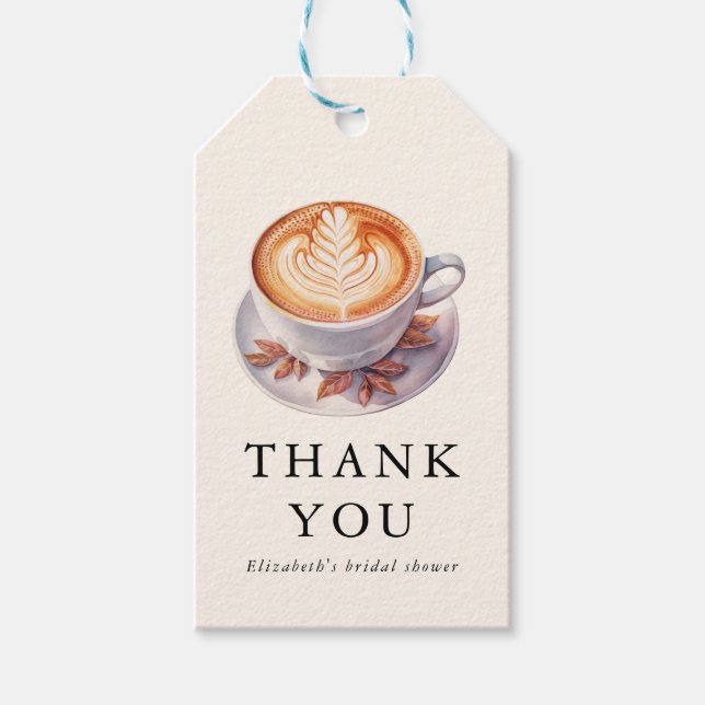 Minimalistische Liebe ist das Brechen von Kaffee B Geschenkanhänger (Vorderseite)