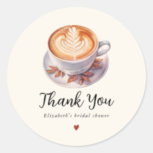 Minimalistische Liebe ist das Brechen von Kaffee B Runder Aufkleber