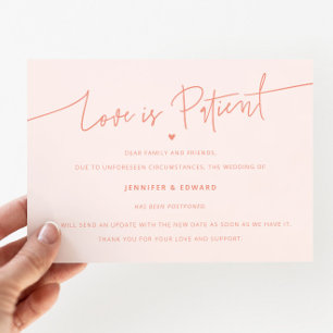 Minimalistische Liebe ist ein Patient-Hochzeitsakt Einladung