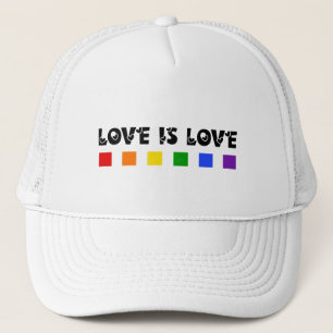 Minimalistische Liebe ist Liebe Pride Rainbow & He Truckerkappe