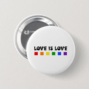 Minimalistische Liebe ist Liebe-Stolz-Regenbogen Button
