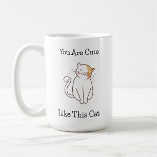Minimalistische Liebe Katzenpsychische Erkrankung Kaffeetasse