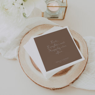 Minimalistische Liebe Lachen und glücklich immer n Serviette