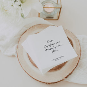 Minimalistische Liebe Lachen und glücklich immer n Serviette