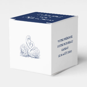 Minimalistische Liebe Swans Hochzeit Geschenkschachtel