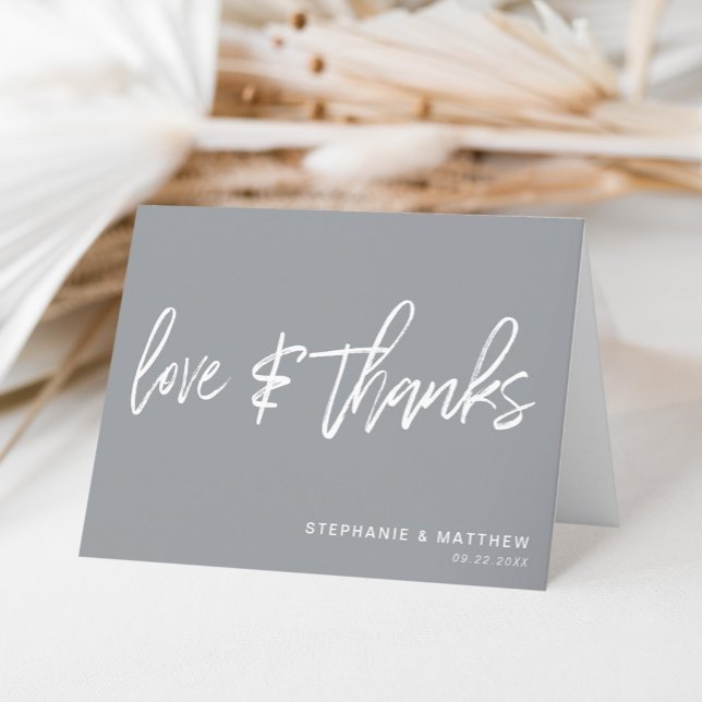 Minimalistische Liebe und dank handgeschriebenem G Dankeskarte (A simple and elegant way to say thank you with a personal touch by adding couple details.)