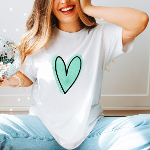 Minimalistische Liebe Wasserfarben Niedlich T-Shirt