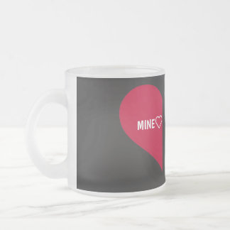 Minimalistische Liebes-Kaffeetasse Mattglastasse