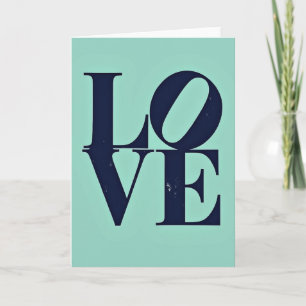 Minimalistische Liebesdesign-Karte Karte