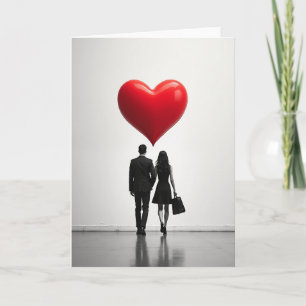 Minimalistische Liebeskarte für Paare Karte