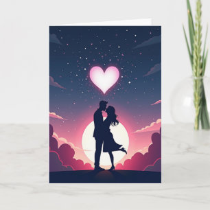 Minimalistische Liebeskarte zum Küssen Karte