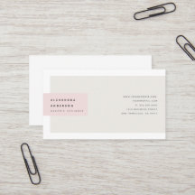 Minimalistische Light Pink Greige Business Card