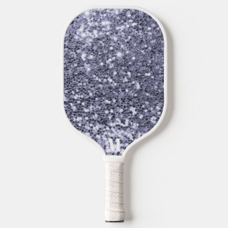 Minimalistische Lila Diamant Moderne Monogramm Pickleball Schläger