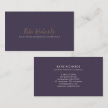 Minimalistische Lila grüne Visitenkarte