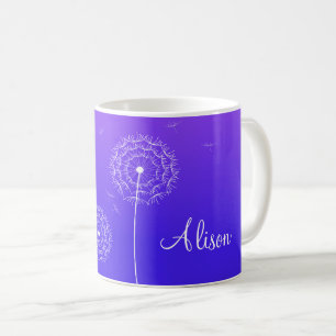 Minimalistische Lila Leuchte Blume Nam Kaffeetasse