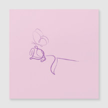 Minimalistische lila Rosen-Papier-Servietten