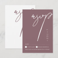 Minimalistische Lila Script-Typografie-Hochzeit