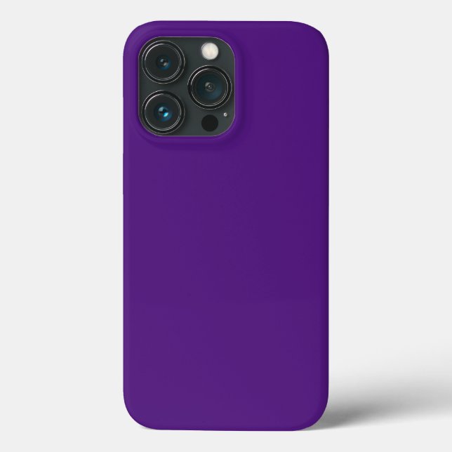 Minimalistische lila violette schlichte Vollfarbe  Case-Mate iPhone Hülle (Rückseite)
